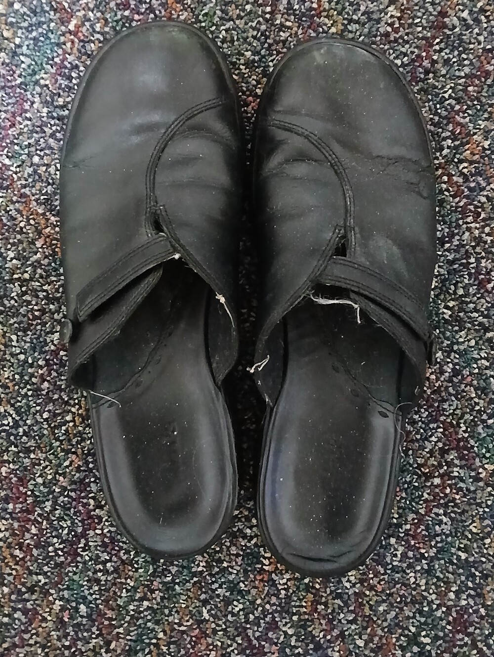 Clarks Black Slip-On Comfort Clogs